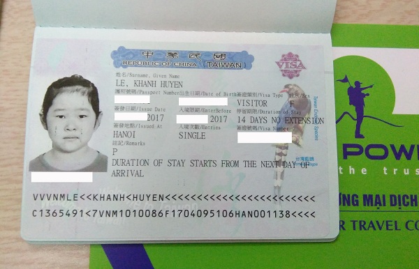 Chúc mừng visa Đài Loan